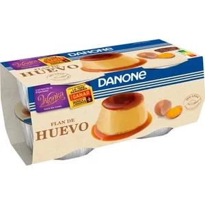 Flan de Huevo Danone sin Gluten Pack de 4 Unidades de 100 G.