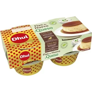 Flan de Huevo y Queso sin Gluten Pack 4 Dhul