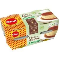 Flan de Huevo y Queso Dhul, Pack 4x110 G