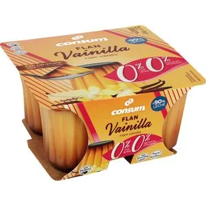 Flan Vainilla 00% Pack de 4 Unidades 4 X 100 Gr