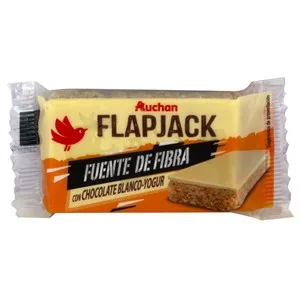 Producto Alcampo Flapjack Barrita Energética de Avena, Chocolate Blanco y Yogur 50 G.