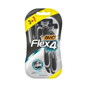 BIC Flex4 Maquinilla de Afeitar Desechable con 4 Hojas 4 Uds. 3 UD
