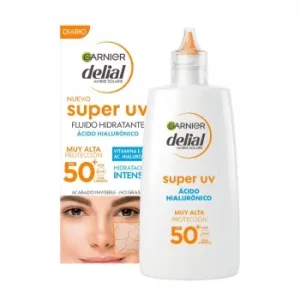 Fluido Facial Super UV Ácido Hialurónico Spf50+ Garnier Delial 40 Ml.