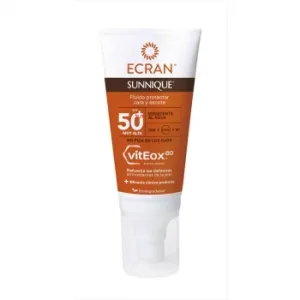 Fluido Protector Facial Cara y Escote Sfp50+ Ecran Sunnique 50 Ml.