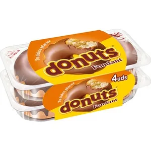 Fondant con Medio Baño de Cacao 4 Unidades Donuts