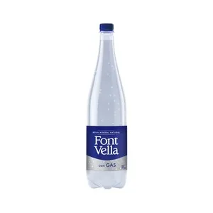 Font Vella Gas Agua Mineral Natural con Gas Botella 1 L. 1000 ML