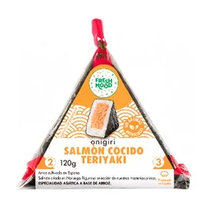 Foodiz Onigiri de Salmón Cocido y Teriyaki 120 G. 120 UD