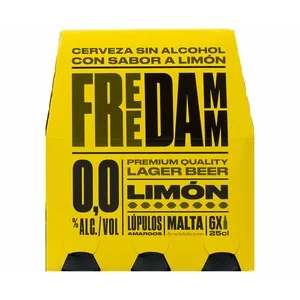 Free Damm Cerveza sin Alcohol con Limón Pack de 6 Uds. X 25 Cl. 1500 ML