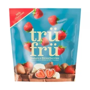 Fresas Congeladas Bañadas en Chocolate Blanco y Chocolate con Leche sin Gluten Trü Frü 6 Uds.