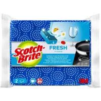 Estropajo Fresh No Raya Azul Scotch Brite, Paquete 2 Uds