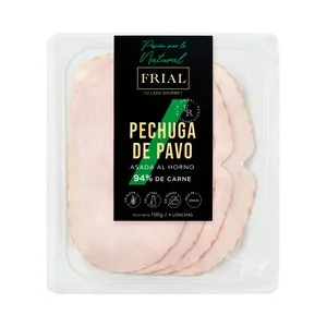 Frial Pehuga de Pavo Asada al Horno y Cortada en Finas Lonchas 100 G.