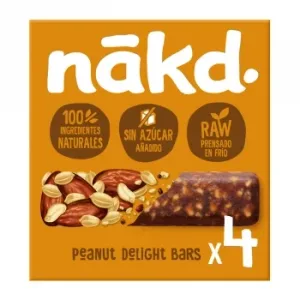 Barrita de Frutos Secos y Cacahuetes Nakd sin Azúcar Añadido 140 G.