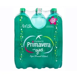 Fuente Primavera Agua Mineral con Gas Carbónico Pack 6 Uds. X 1,5 L. 9000 ML