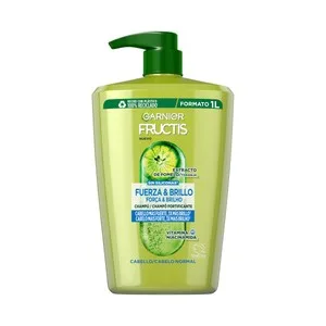 Fructis Fuerza & Brillo de Garnier Champú Foriticante para Todo Tipo de Cabellos 1 L. 1000 ML