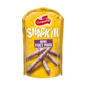 Campofrío Mini Fuet de Pavo, Ideal para Tomarlo como Snack Campofrío Snack´in 50 G.