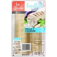 Funroll de Pollo-2 Quesos la Broche, Bandeja 275 G