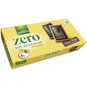 Galleta Choco Tablet con Chocolate Negro Zero Gullón sin Azúcar Añadido 150 G.