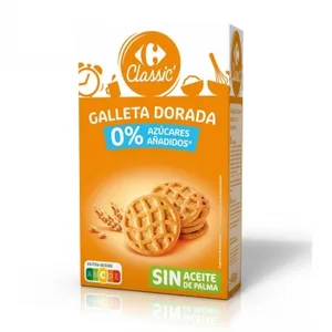 Galleta Dorada Carrefour Classic sin Azúcar Añadido 460 G.