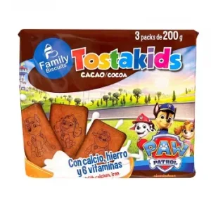 Galletas al Cacao Tostakids Family Biscuits 600 G.