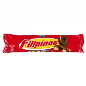 Galletas Bañadas con Chocolate Negro Filipinos Artiach 128 G.