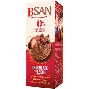 Galletas Bañadas en Chocolate con Leche 0% Azúcares Añadidos Bsan