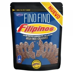 Galletas Bañadas en Chocolate con Leche Crujientes y Mega Finas Filipinos Doy Pack 87 G.
