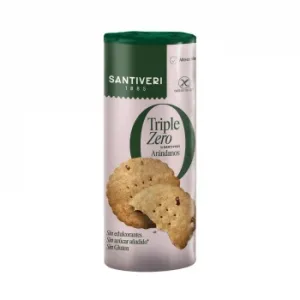 Galletas con Arándanos Santiveri Triple Zero sin Gluten, sin Lactosa y sin Azúcar Añadido 205 G.