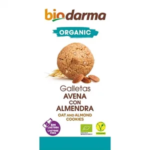 Galletas con Avena y Almendra Ecológicas Bio Darma sin Lactosa 125 G.
