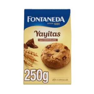 Galletas con Cacao y Gotas de Chocolate Yayitas Fontaneda 250 G.