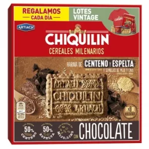 Galletas con Harina de Centeno y Espelta, con Quinoa, Chía y Lino Cereales Milenarios Chiquilín Artiach 260 G.