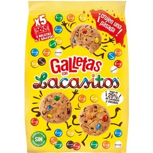 Galletas con Lacasitos 5 Bolsitas de 2 Galletas Lacasitos