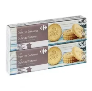 Galletas con Mantequilla Bretonas Carrefour Pack de 2 Unidades de 125 G.