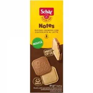 Galletas con Relleno Cremoso Notes Schär sin Gluten 81 G.
