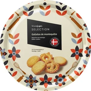 Galletas Danesas de Mantequilla Surtidas con 26% Mantequilla con Diferentes Diseños Se Surten según Existencias el Corte Ingles Selection 454 G