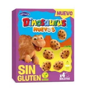 Galletas de Cerales con Pepitas de Chocolate en Forma de Huevo Artiach Dinosaurus sin Gluen 140 G.