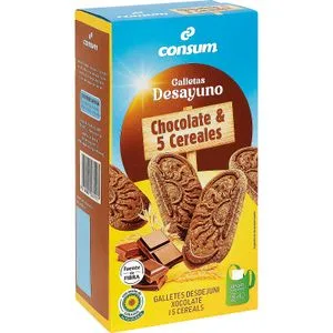 Galletas Desayuno con Chocolate y Cereales 400 Gr