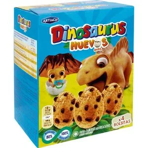 Galletas Dinosaurus Huevos Caja 4 Packs 140 Gr