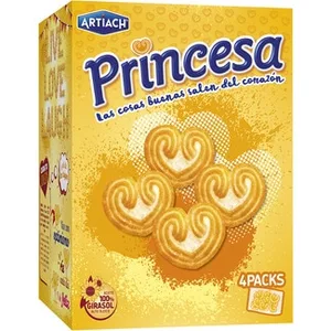 Galletas Mini con Forma de Corazón  Artiach Princesa 120 G