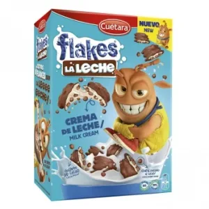 Galletas Rellenas de Arroz Inflado y Crema de Leche Cuétara Flakes la Leche 480 G.