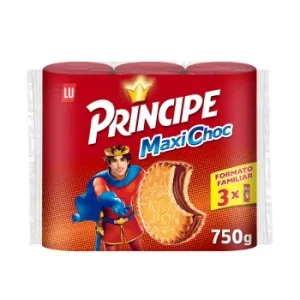 Galletas Rellenas de Crema de Chocolate Maxi Choc Príncipe Pack de 3 Unidades de 250 G.