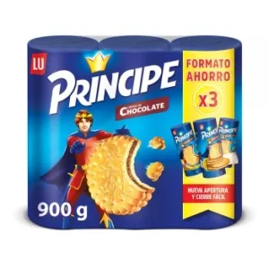 Galletas Rellenas de Crema de Chocolate Príncipe Pack de 3 Unidades de 300 G.