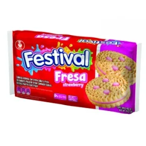 Galletas Rellenas de Fresa Festival 403 G.