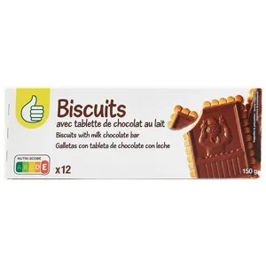 Producto Económico Alcampo Galletas Tableta Chocolate con Leche P 150 G.