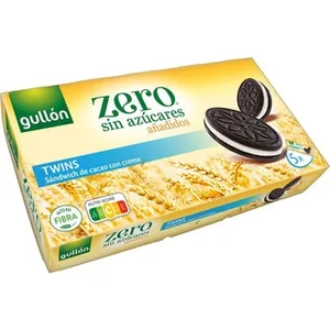 Galletas Twins Sandwich de Cacao con Crema sin Azúcares Añadidos Gullon Zero