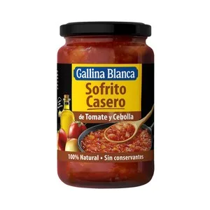 Gallina Blanca Sofrito de Tomate y Cebolla Troceados Frasco 350 G. 325 G