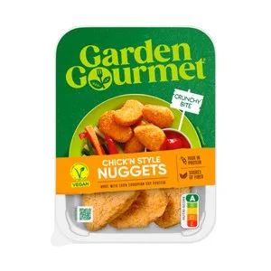 Garden Gourmet Nuggets Veganos a Base de Proteína de Soja, Fritos 200 G.