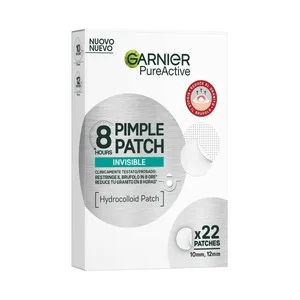 Garnier Pure Active Parches Anti-granos (10 y 12 Mm) Invisibles 8 Horas 22 Uds.