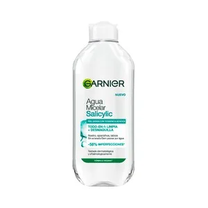 Garnier Salicylic Agua Micelar Todo en 1 (limpia + Desmaquila) 400 Ml.