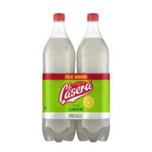 Gaseosa la Casera Sabor Limón Zero Azucares Añadidos Pack 2 Botellas 1,5 L.