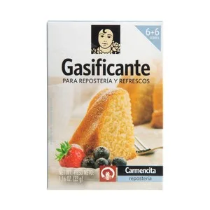 Carmencita Gasificante para Repostería y Refrescos 12 Uds. 33 G.